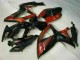 2006-2007 Glossy Black Red Suzuki GSXR 600/750 Motorcycle Fairings
