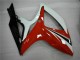 2006-2007 White Red Glossy Black Stripe Suzuki GSXR 600/750 Motorcycle Fairings