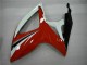 2006-2007 White Red Glossy Black Stripe Suzuki GSXR 600/750 Motorcycle Fairings