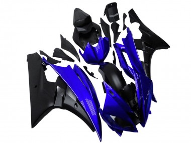 Custom 2006-2007 Blue Matte Black Yamaha YZF R6 Motorcycle Fairing
