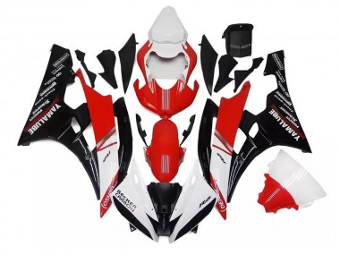 Custom 2006-2007 White Red Black Yamaha YZF R6 Motorcycle Fairings