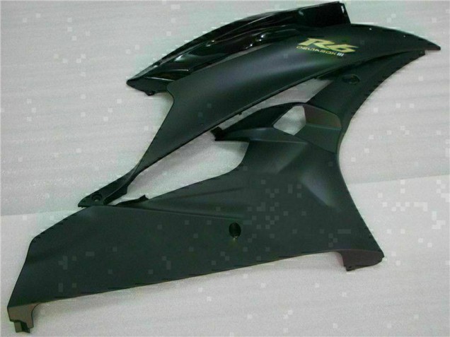 2006-2007 Glossy Black Matte Black Gold Decals Yamaha YZF R6 Motorcycle Fairings