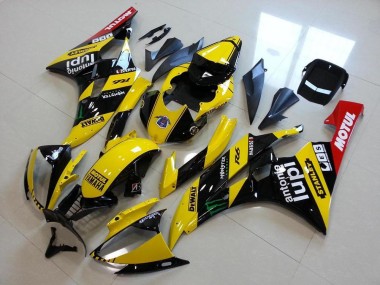Custom 2006-2007 Yellow Glossy Black Red Green Motul Monster Yamaha YZF R6 Motorcycle Fairings