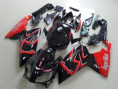 Custom 2006-2011 Glossy Black Red Aprilia RS125 Motorcycle Fairing