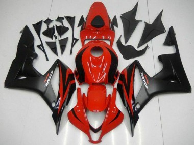 Custom 2007-2008 Red Matte Black with Decals Honda CBR600RR Motorcycle Fairings