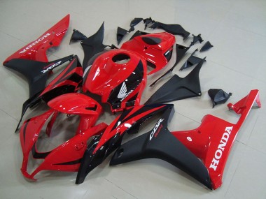 Custom 2007-2008 Red Matte Black OEM Style Honda CBR600RR Motorcycle Fairings