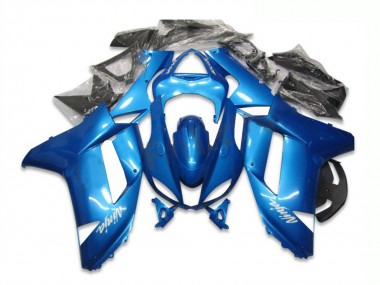 Custom 2007-2008 Blue Kawasaki ZX6R Motorcycle Fairing