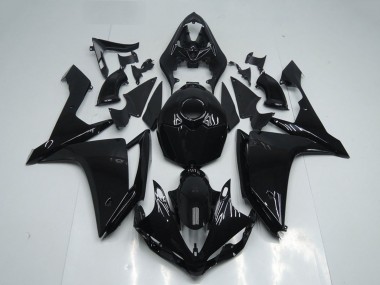 Custom 2007-2008 Glossy Black Yamaha YZF R1 Motorcycle Fairings