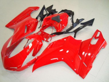 Custom 2007-2014 Red Ducati 848 1098 1198 Motorcycle Fairings