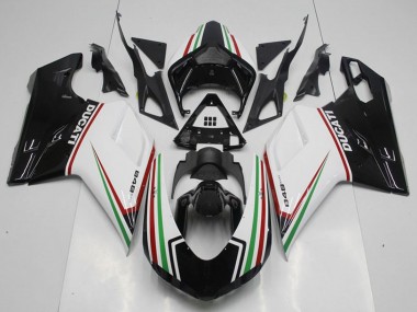 Custom 2007-2014 White Red Green Glossy Black Ducati 848 Motorcycle Fairing Kits