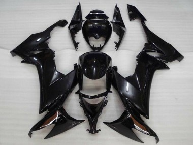 Custom 2008-2010 Glossy Black Kawasaki ZX10R Motorcycle Fairing