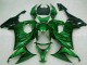 2008-2010 Glossy Black Green Flame Kawasaki ZX10R Motorcycle Fairings