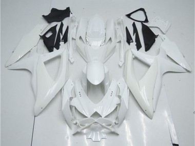 Custom 2008-2010 White Suzuki GSXR 600/750 Motorcycle Fairing