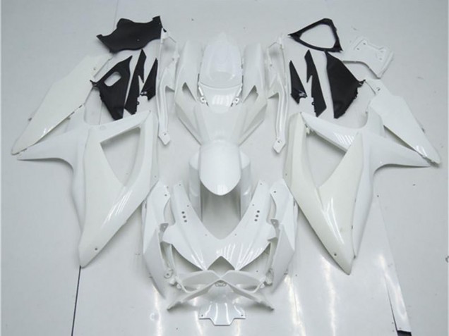 2008-2010 White Suzuki GSXR 600/750 Motorcycle Fairing