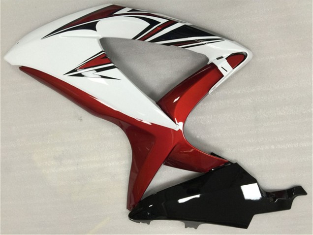 2008-2010 White Red Glossy Black Suzuki GSXR 600/750 Motorcycle Fairings