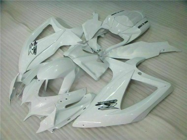 Custom 2008-2010 White Suzuki GSXR 600/750 Motorcycle Fairings