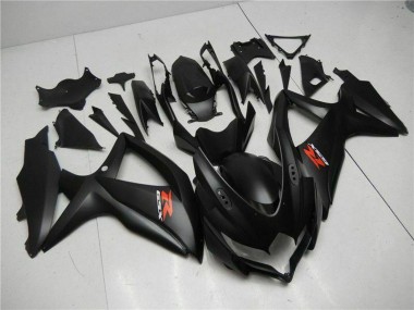 Custom 2008-2010 Matte Black Red Suzuki GSXR 600/750 Motorcycle Fairings