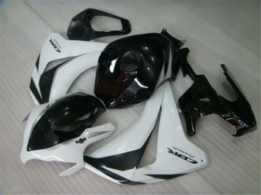 Custom 2008-2011 White Glossy Black Honda CBR1000RR Motorcycle Fairings Kits
