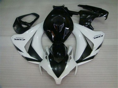 Custom 2008-2011 White Glossy Black Honda CBR1000RR Motorcycle Fairings Kits