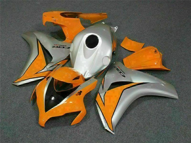 2008-2011 Silver Orange Honda CBR1000RR Motorcycle Fairings