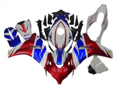 Custom 2008-2011 White Red Blue Honda CBR1000RR Motorcycle Fairings