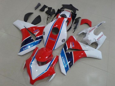 Custom 2008-2011 White Red Blue HRC Honda CBR1000RR Motorcycle Fairing Kits