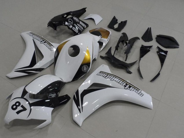 2008-2011 White Gold Glossy Black 87 Honda CBR1000RR Motorcycle Fairings