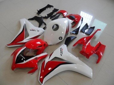 Custom 2008-2011 White Red Glossy Black Honda CBR1000RR Bike Fairings