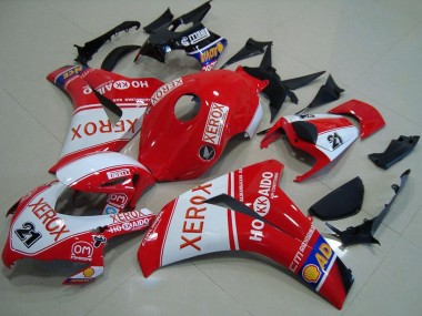 Custom 2008-2011 White Red Xerox 21 Honda CBR1000RR Motorcycle Fairings