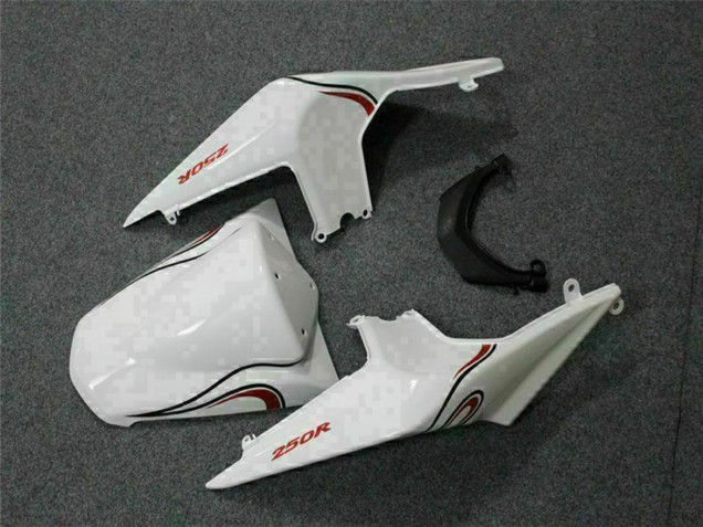 2008-2012 White Red Kawasaki EX250 Motorcycle Fairings