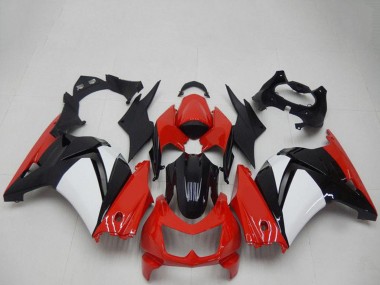 Custom 2008-2012 Red White Black Kawasaki EX250 Motorcycle Fairings