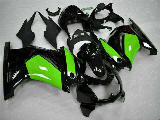 2008-2012 Glossy Black Green Kawasaki EX250 Motorcycle Fairings