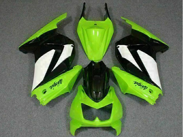 2008-2012 Green White Black Kawasaki EX250 Motorcycle Fairings