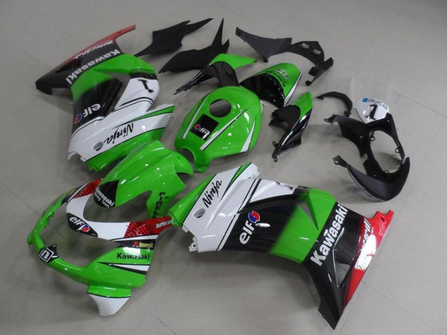 2008-2012 White Green Black Red Elf Kawasaki ZX250R Motorcycle Fairings