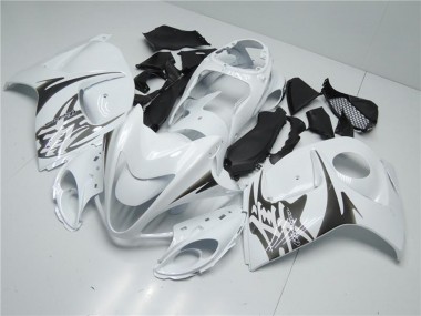 Custom 2008-2020 White Suzuki GSXR 1300 Hayabusa Motorcycle Fairings
