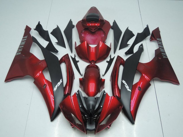 2008-2016 Red Matte Black Yamaha YZF R6 Motorcycle Fairing