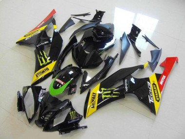 Custom 2008-2016 Yellow Red Glossy Black Green Monster Motul Yamaha YZF R6 Motorcycle Fairing