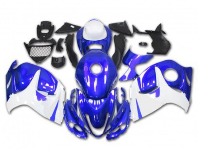 2008-2020 Blue White Suzuki GSXR 1300 Hayabusa Motorcycle Fairings