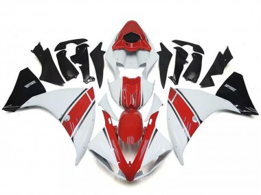 Custom 2009-2011 White Red Black Yamaha YZF R1 Motorcycle Fairings