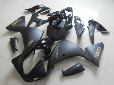 Custom 2009-2011 Glossy Black Matte Black Gold Decals Yamaha YZF R1 Motorcycle Fairings