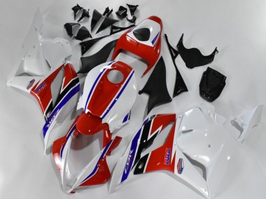 Custom 2009-2012 White Red Blue Honda CBR600RR Motorcycle Fairing Kits