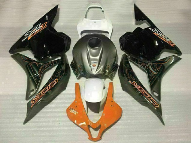 2009-2012 White Orange Glossy Black Honda CBR600RR Motorcycle Fairings