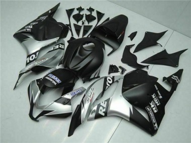 Custom 2009-2012 Silver Matte Black Repsol Honda CBR600RR Motorcycle Fairings