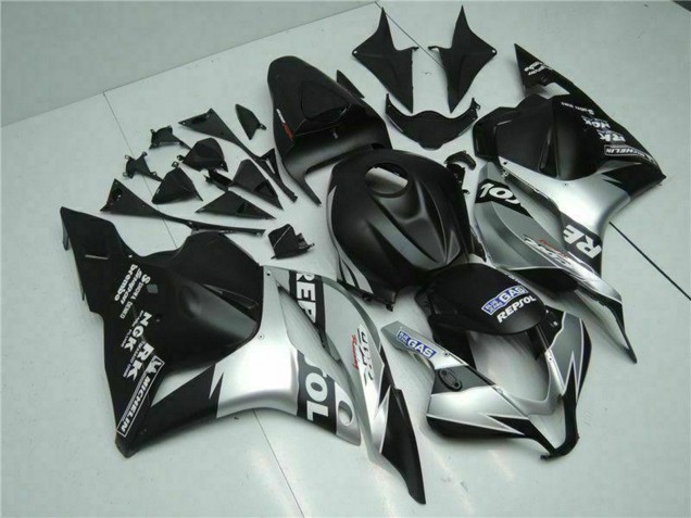 2009-2012 Silver Matte Black Repsol Honda CBR600RR Motorcycle Fairings