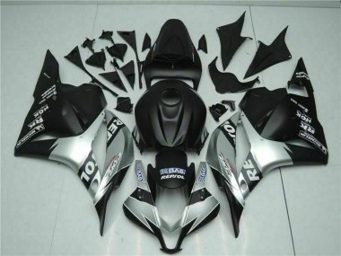 Custom 2009-2012 Silver Matte Black Repsol Honda CBR600RR Motorcycle Fairings