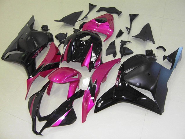 2009-2012 Pink Glossy Black Matte Black Honda CBR600RR Motorcycle Fairings