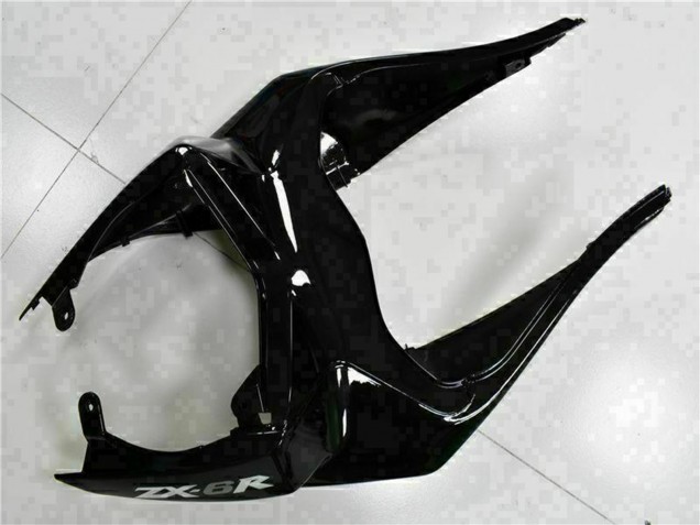 2009-2012 Glossy Black White Ninja Kawasaki ZX6R Motorcycle Fairings