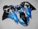 2009-2012 Light Blue Glossy Black Kawasaki ZX6R Motorcycle Fairings