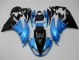 2009-2012 Light Blue Glossy Black Kawasaki ZX6R Motorcycle Fairings