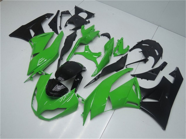 2009-2012 Green Glossy Black Kawasaki ZX6R Motorcycle Fairing Kits